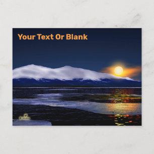Sonnenuntergang auf Eis Postkarte