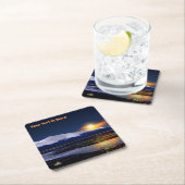 Sonnenuntergang auf Eis Rechteckiger Pappuntersetzer (Vor Ort)