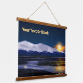 Sonnenuntergang auf Eis Wandteppich Mit Holzrahmen (Gewinkelt)