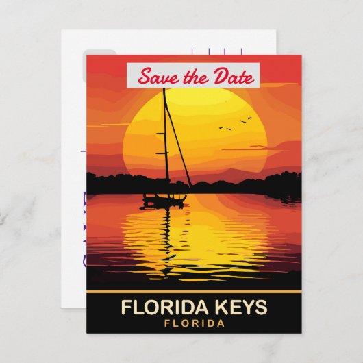 Sonnenuntergang auf Florida Keys, Save The Date (Vorne/Hinten)