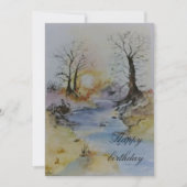 Sonnenuntergang auf Fluss und Landschaft (Vorderseite)