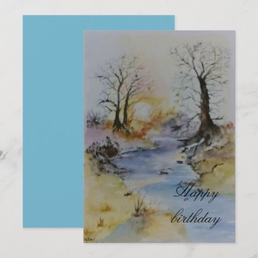 Sonnenuntergang auf Fluss und Landschaft (Vorne/Hinten)