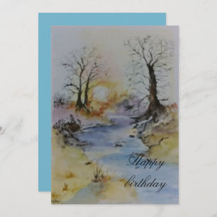 Sonnenuntergang auf Fluss und Landschaft