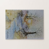 Sonnenuntergang auf Fluss und Landschaft Puzzle (Horizontal)