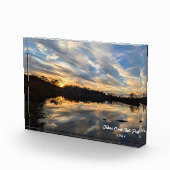 Sonnenuntergang auf Glas Fotoblock (Rechts)