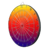 Sonnenuntergang auf Horizont-Farbblende Dartscheibe (Vorderseite rechts)