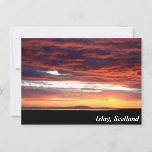 Sonnenuntergang auf Islay, Schottland Karte