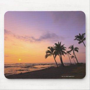 Sonnenuntergang auf Kahaluu Bucht in Kona, Hawaii Mousepad