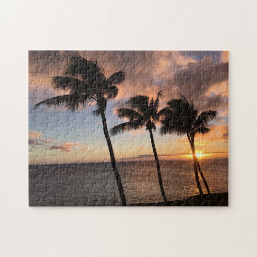 Sonnenuntergang auf Kauai, Hawaii Puzzle (Horizontal)