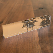 Sonnenuntergang auf Kauai Namensplakette (Seite)