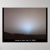 Sonnenuntergang auf Mars Poster (Vorne)