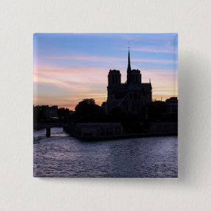 Sonnenuntergang auf Notre Dame de Paris Button