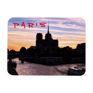 Sonnenuntergang auf Notre Dame de Paris - Paris, F Magnet