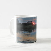 Sonnenuntergang auf Okavango, Botswana Kaffeetasse (Vorderseite Links)