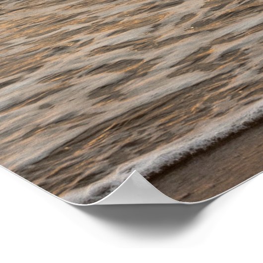 Sonnenuntergang auf Saint Cyr's Beach Foto - Seasc Poster (Ecke)