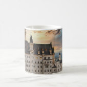 Sonnenuntergang auf Schloss Neuschwanstein, Deutsc Kaffeetasse (Mittel)