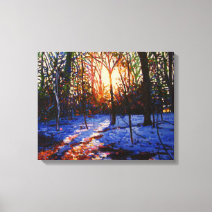 Sonnenuntergang auf Schnee 2010 Leinwanddruck