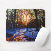 Sonnenuntergang auf Schnee 2010 Mousepad (Mit Mouse)