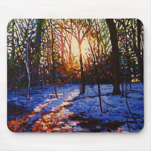 Sonnenuntergang auf Schnee 2010 Mousepad (Vorne)