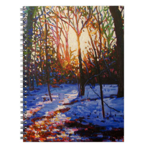Sonnenuntergang auf Schnee 2010 Notizblock