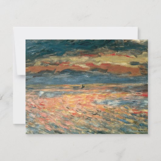 Sonnenuntergang auf See durch Pierre Renoir, Vinta (Vorderseite)