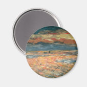 Sonnenuntergang auf See durch Pierre Renoir, Vinta Magnet (Vorderseite/Rückseite)