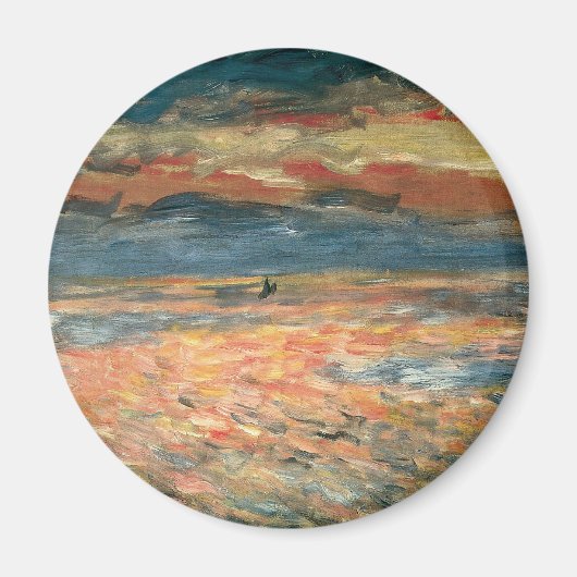 Sonnenuntergang auf See durch Pierre Renoir, Vinta Magnet (Vorne)