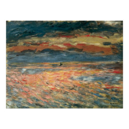 Sonnenuntergang auf See durch Pierre Renoir, Vinta Poster