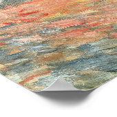 Sonnenuntergang auf See durch Pierre Renoir, Vinta Poster (Ecke)