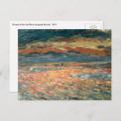 Sonnenuntergang auf See durch Pierre Renoir, Vinta Postkarte (Vorne/Hinten)