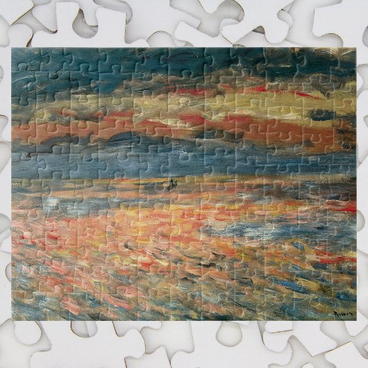 Sonnenuntergang auf See durch Pierre Renoir, Vinta Puzzle
