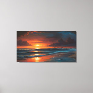 Sonnenuntergang auf See Leinwanddruck