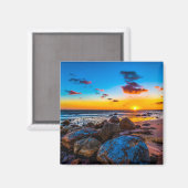 Sonnenuntergang auf See Magnet (Vorderseite/Rückseite)