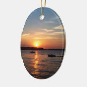 Sonnenuntergang auf See Okoboji, Iowa Keramikornament (Links)