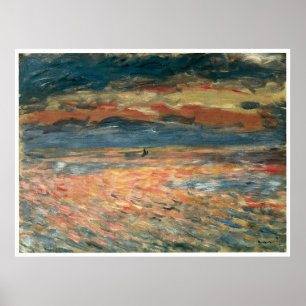 Sonnenuntergang auf See, Pierre-Auguste Renoir Poster