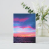 Sonnenuntergang auf See Postkarte (Stehend Vorderseite)