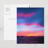 Sonnenuntergang auf See Postkarte (Vorne/Hinten)