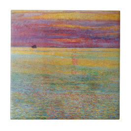Sonnenuntergang auf See (von Childe Hassam) Fliese