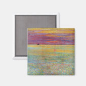 Sonnenuntergang auf See (von Childe Hassam) Magnet (Vorderseite/Rückseite)