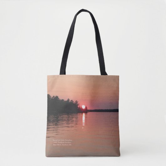 Sonnenuntergang auf SeeVermilion Tasche (Vorderseite)
