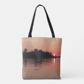 Sonnenuntergang auf SeeVermilion Tasche (Rückseite)