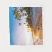 Sonnenuntergang auf tropischer Dominikanischer Wandteppich (Vorderseite)