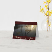 Sonnenuntergang auf Wellen/Denken von dir Karte (Gelbe Blume)