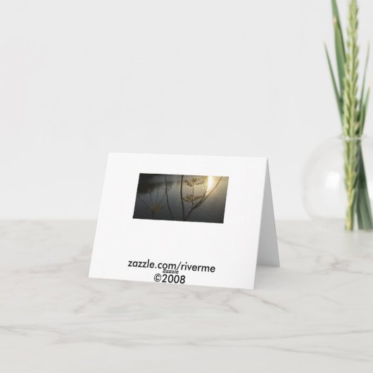 Sonnenuntergang auf Wellen/Denken von dir Karte (Rückseite)