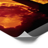 Sonnenuntergang auf Zellstofffabrik verstärkt die Poster (Ecke)