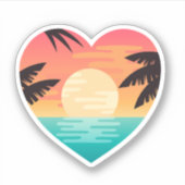 Sonnenuntergang Aufkleber (Vorderseite)