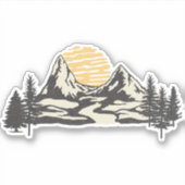 Sonnenuntergang Aufkleber (Vorderseite)