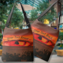 Sonnenuntergang Auge 2106 Tragetaschen Mit Langen Trägern