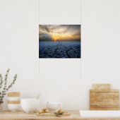 Sonnenuntergang aus der Luft des Eiffelturms, Pari Poster (Küche)