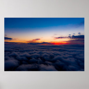 Sonnenuntergang aus der Luft über den Blauen Ridge Poster